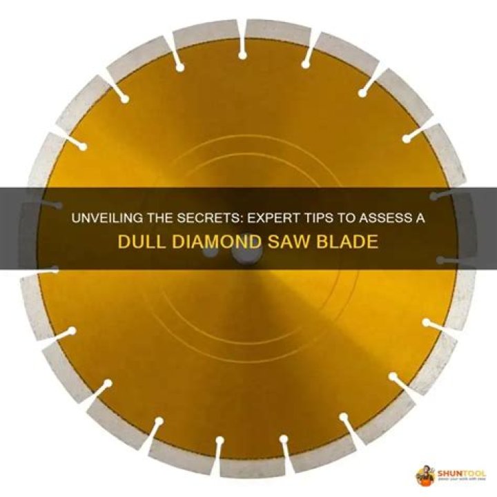 Can a diamond blade go dull