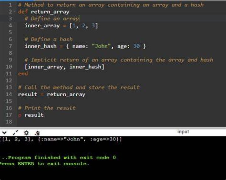 Can a method return an array