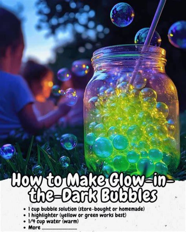 Can bubbles glow in the dark
