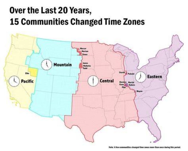 Did time zones change today