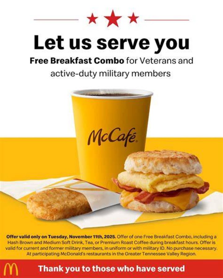 Does McDonalds Veterans Day