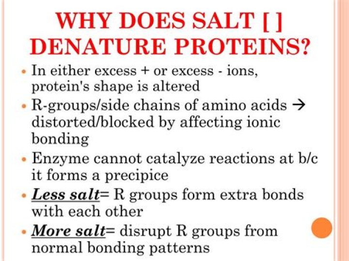 Does salt denature proteins