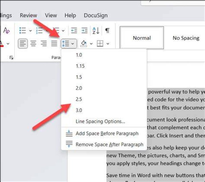 How do I adjust line spacing