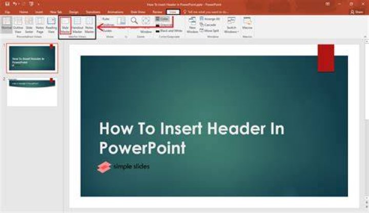 How do I change the header in PowerPoint 2010