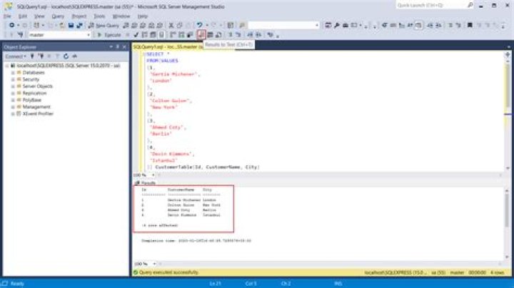 How do I commit in SSMS
