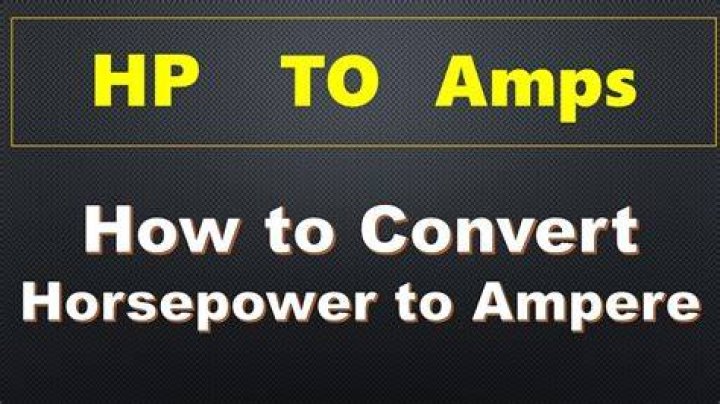 How do I convert HP to amps