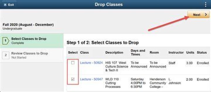 How do I drop a class at CNM