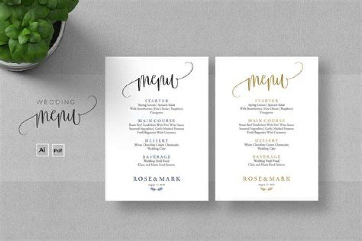 How do I make a wedding menu
