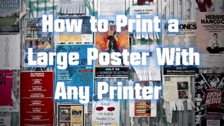 How do I print large posters