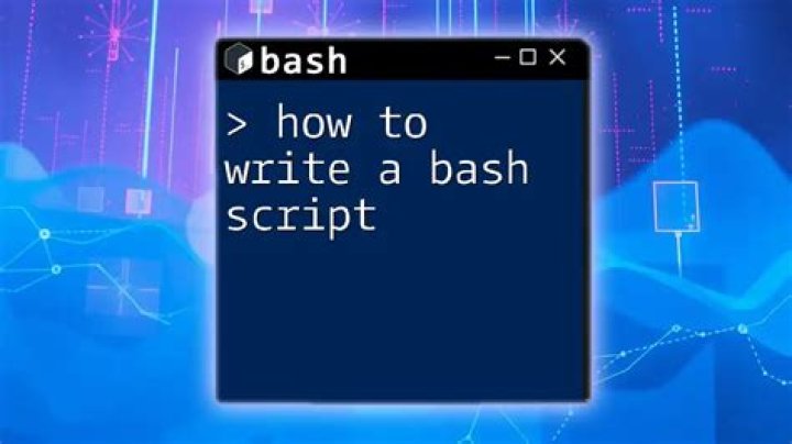 How do I write a bash script