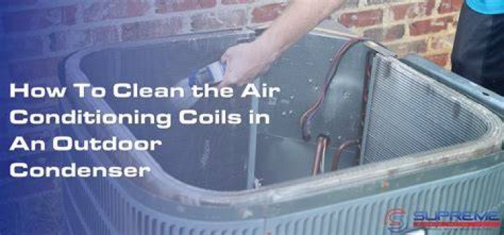 How do you clean condenser coils outside