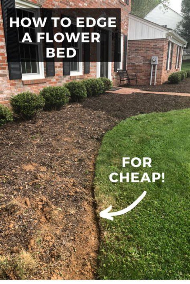 How do you edge a flower bed