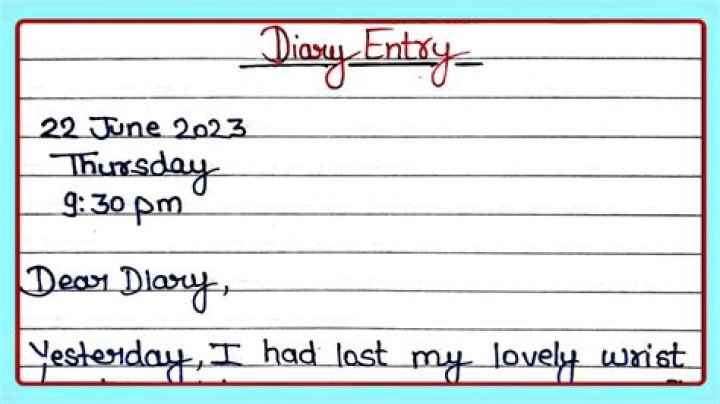 How do you end a diary entry