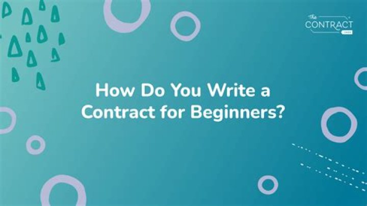 How do you write a contract