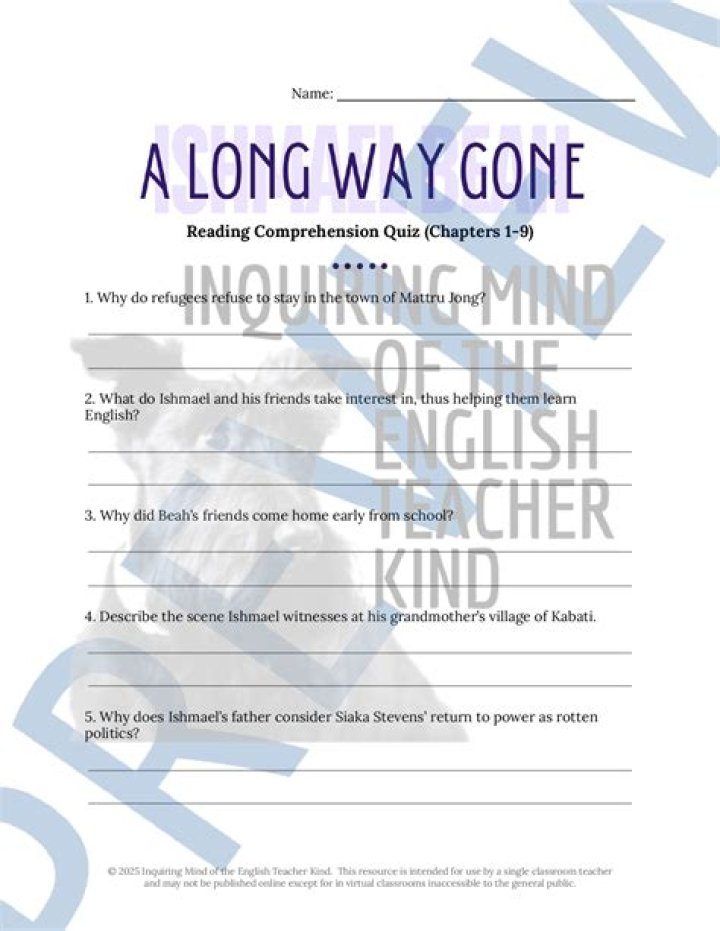 How does a Long Way Gone end
