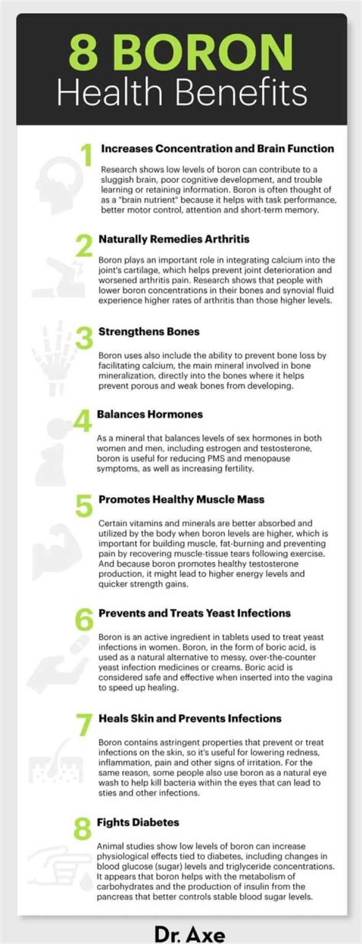 How does boron help the body