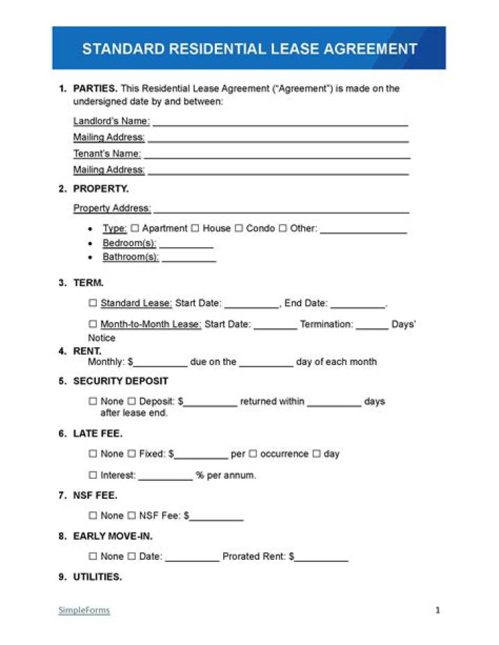 How long is a standard lease