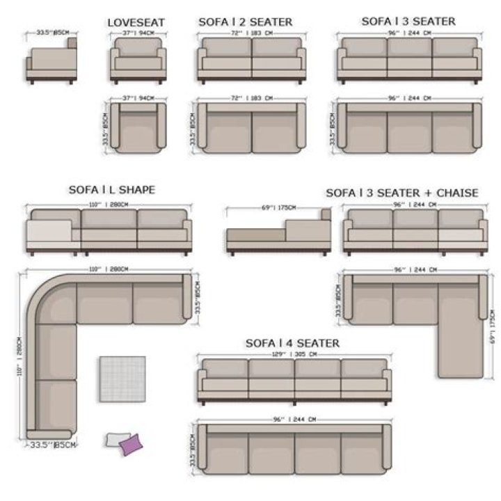 How long is a standard sofa