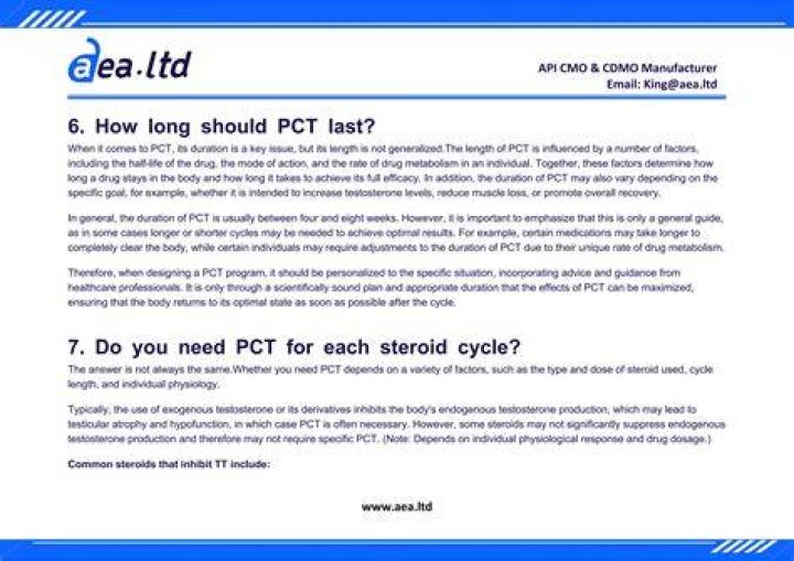 How long should you take PCT
