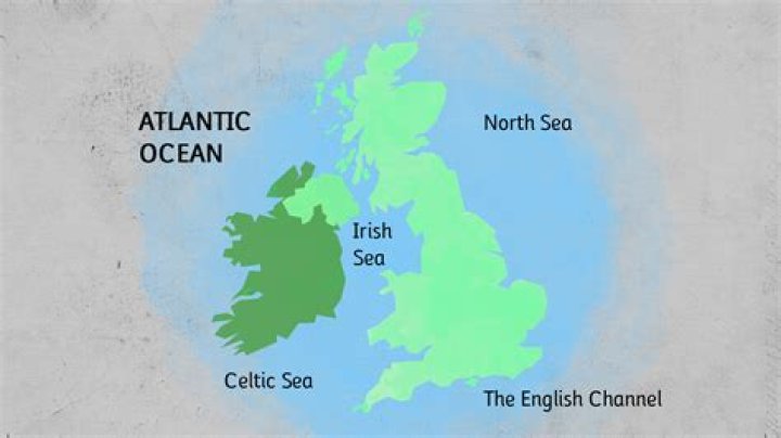 How many seas border the UK