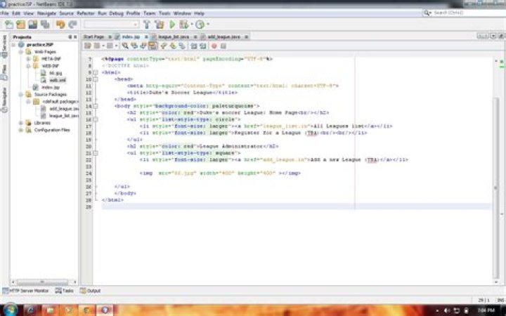 How run JSP code in Netbeans