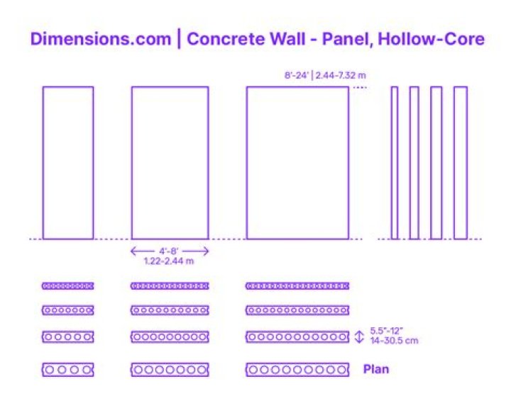 How thick are concrete walls