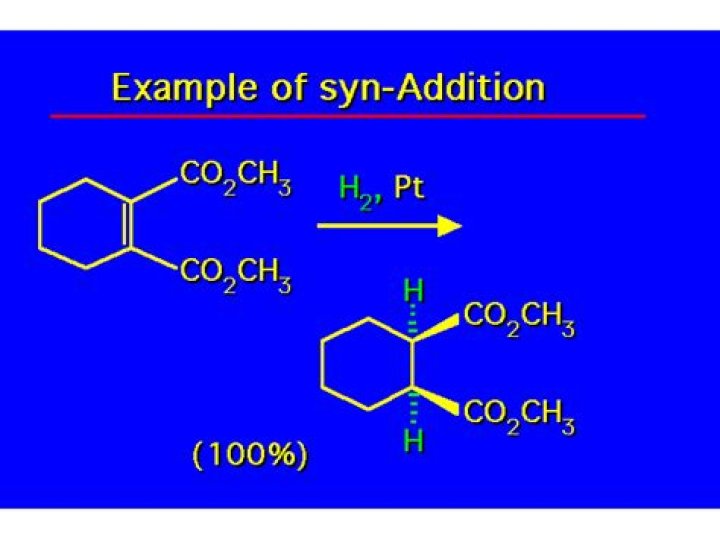 Is hydrogenation syn or anti