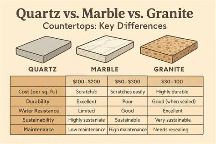Is quartz better than marble