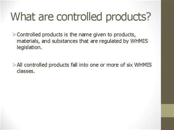 What are controlled products