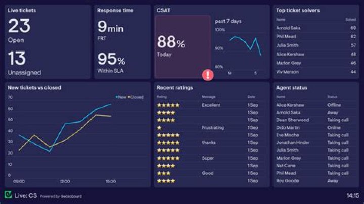 What are dashboards used for
