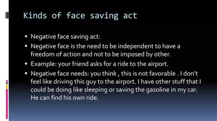 What are negative face needs