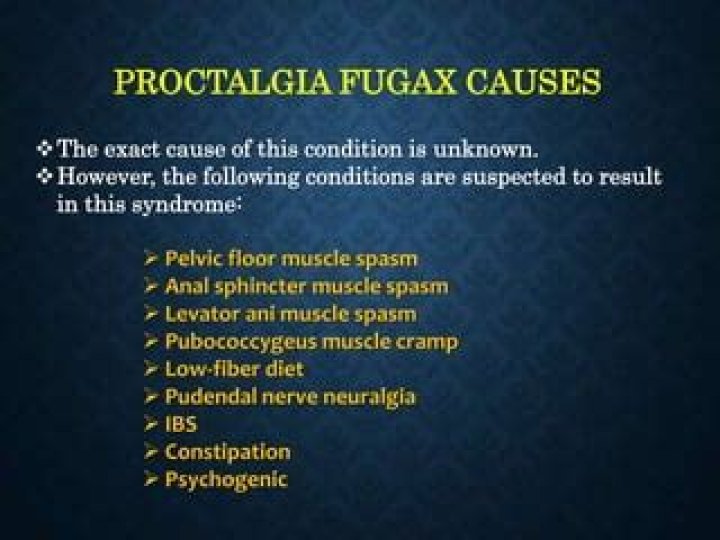 What causes Proctalgia Fugax