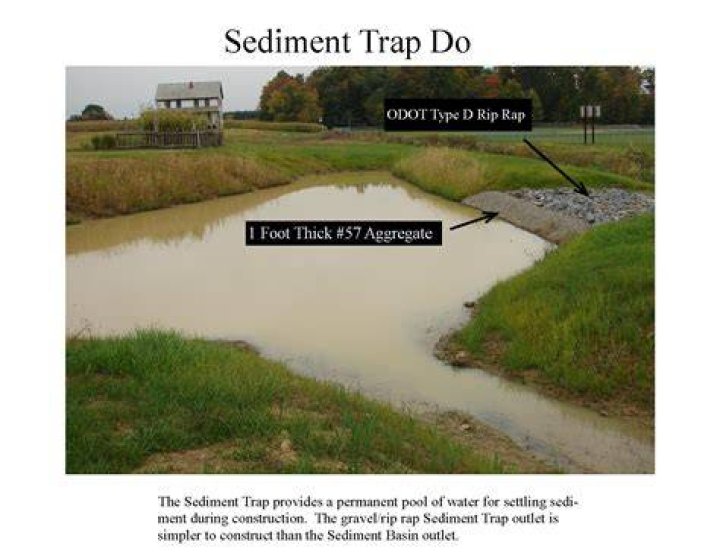 What does a sediment trap do