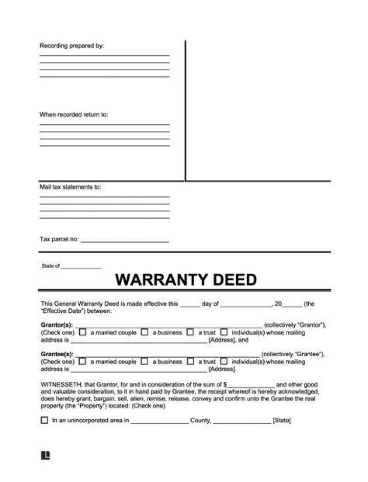 What does a warranty deed do