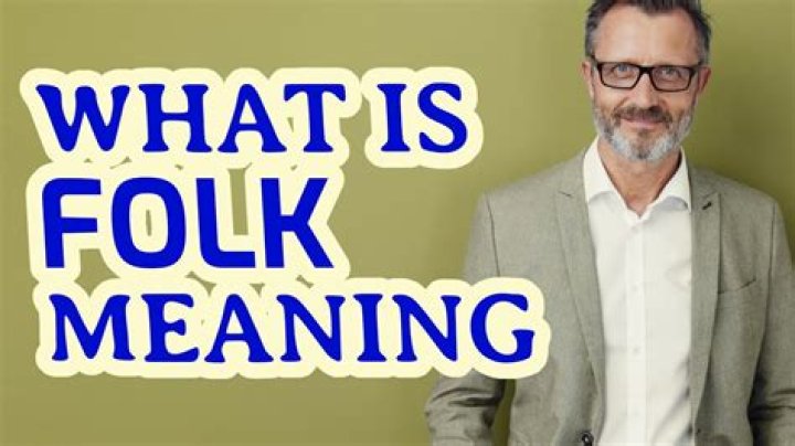 What does folk mean in slang