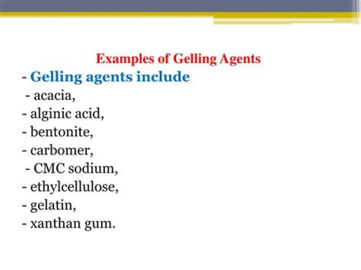 What does gelling agent mean