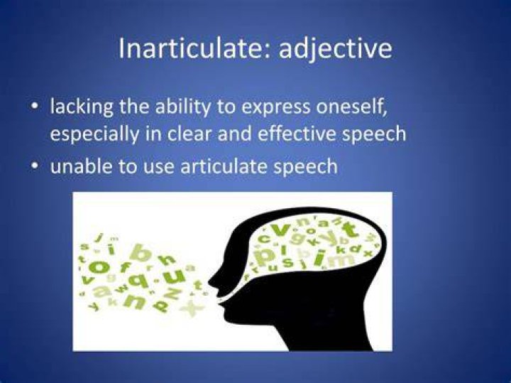 What does inarticulate mean