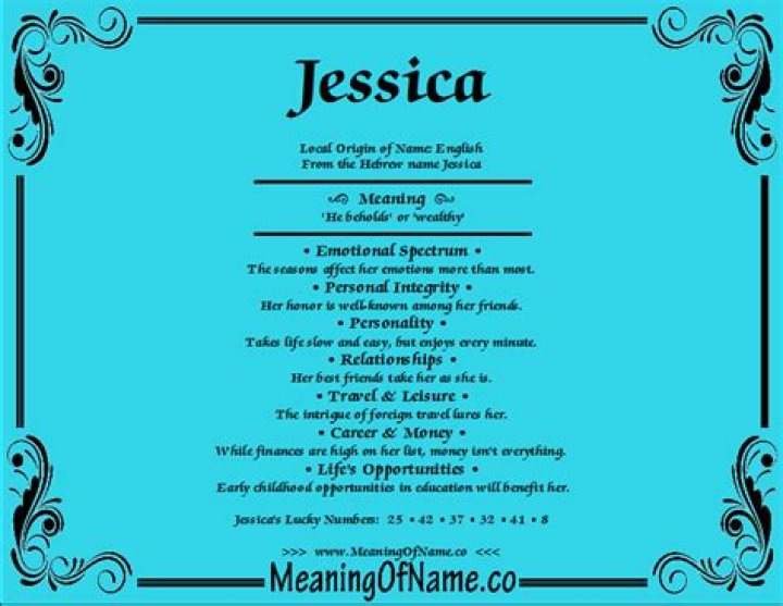 What does Jessica name mean