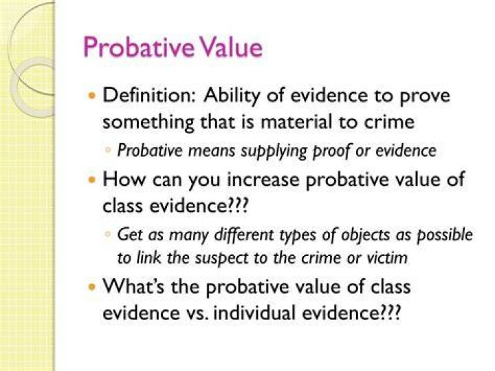 What does not probative mean