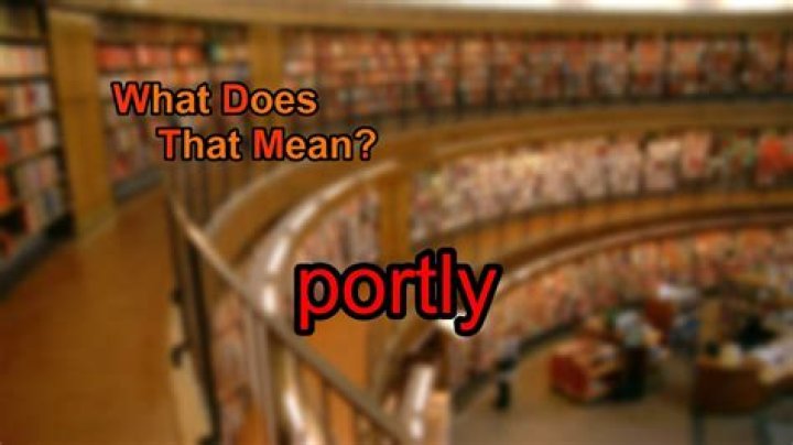 What does portly man mean