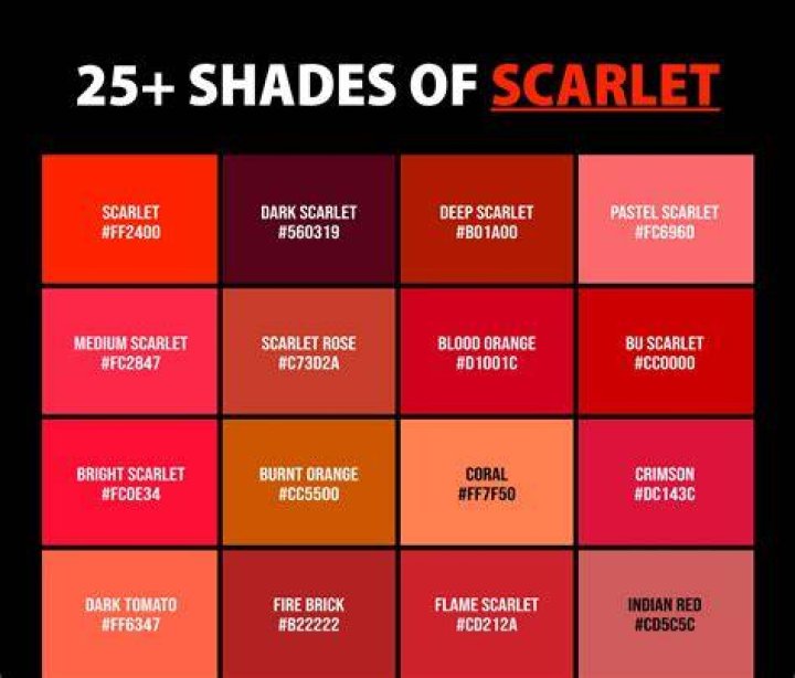What does the color scarlet