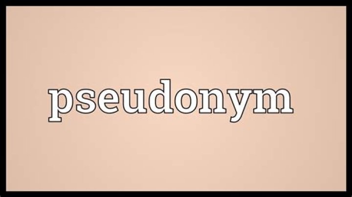 What does the word pseudonym