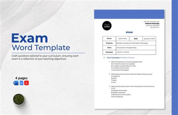 What does written exam mean