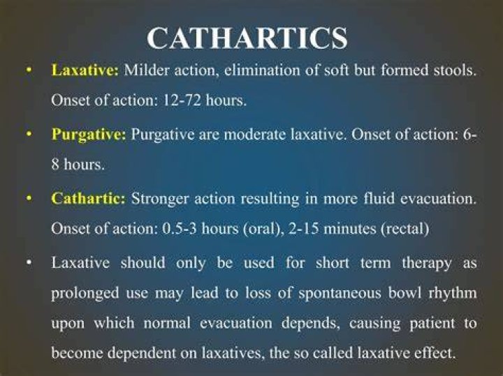 What is a cathartic laxative