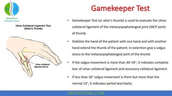 What is a gamekeepers thumb