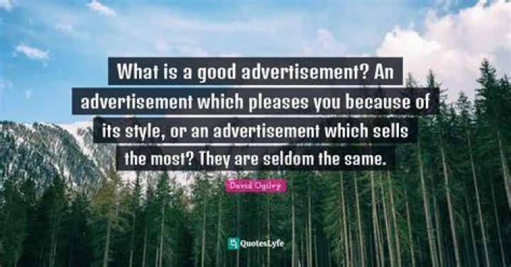 What is a good advertisement