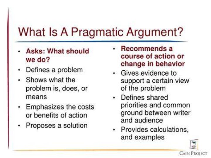 What is a pragmatic argument