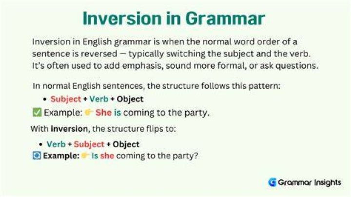 What is an inversion grammar