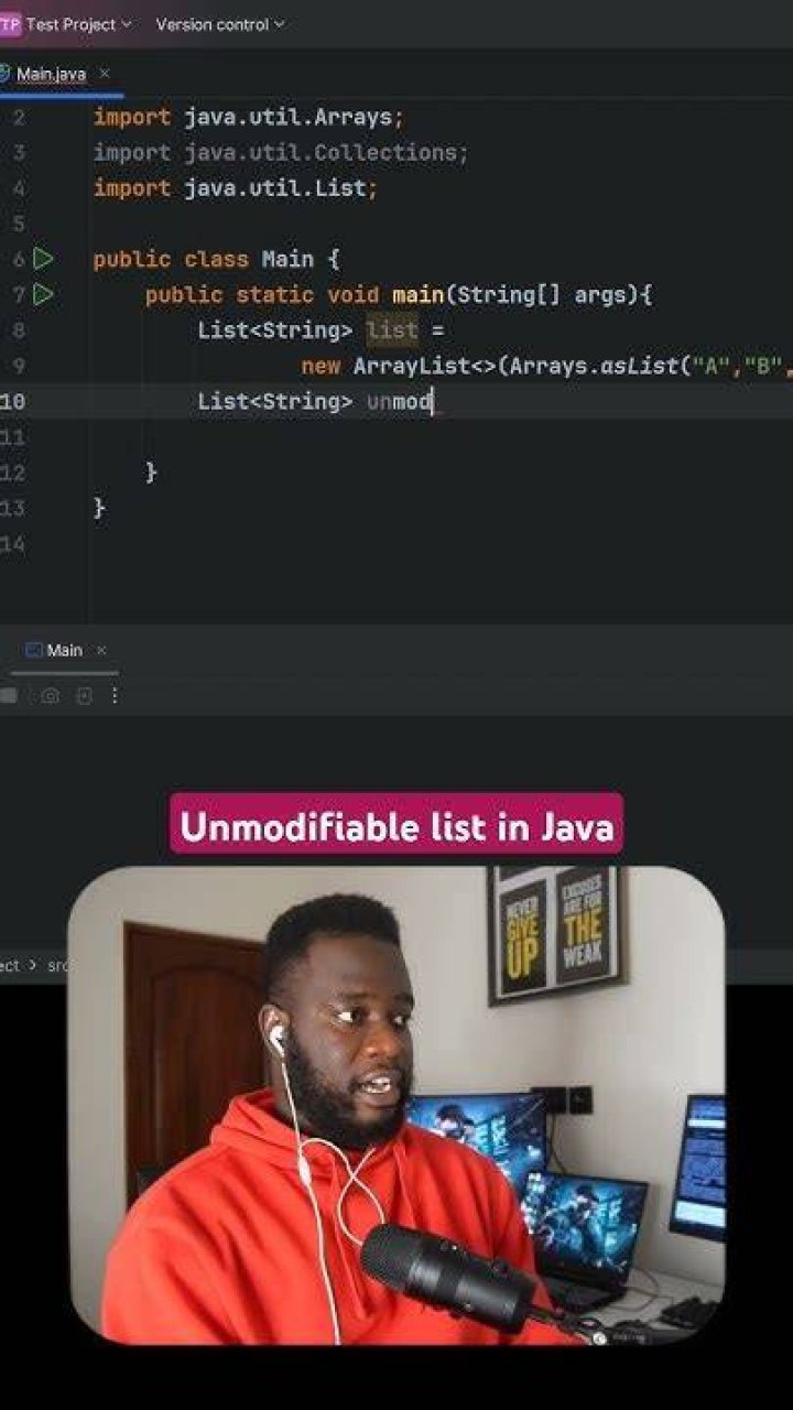 What is an unmodifiable list