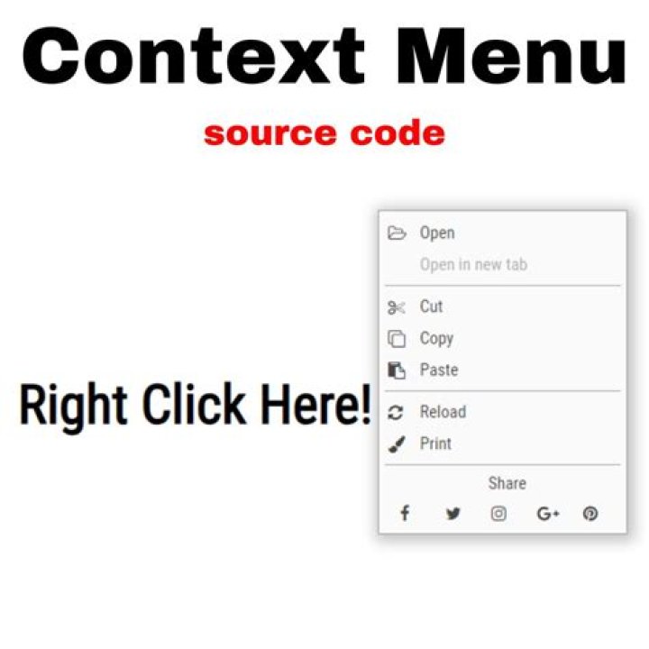 What is context menu in HTML